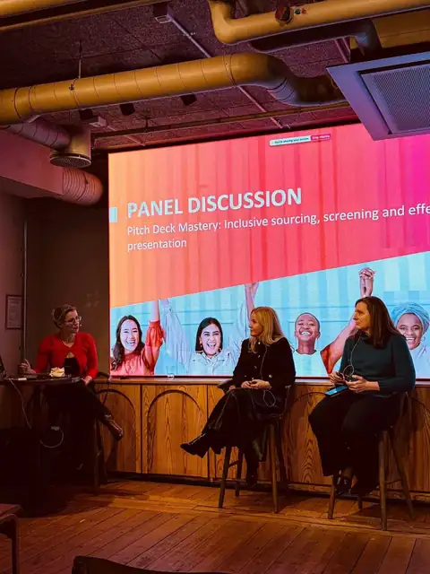 Diane Nevin on the HERFUND investor panel in Oslo