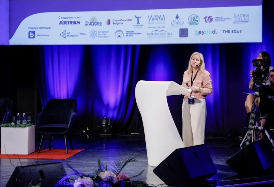 Diane Nevin at Women Entrepreneur Forum, Sofia, Bulgaria